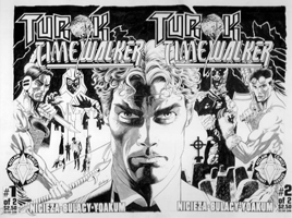 Turok - Timewalker, complete cover, b&w