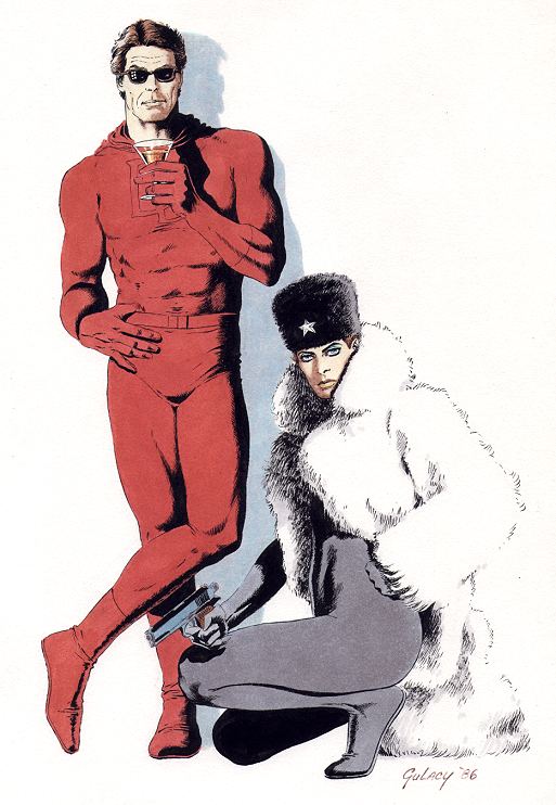 Daredevil - Black Widow painting '86