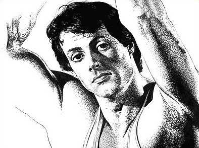 Rocky by Paul Gulacy, commissioned artwork