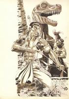 Turok Issue #21, unused cover, black and white