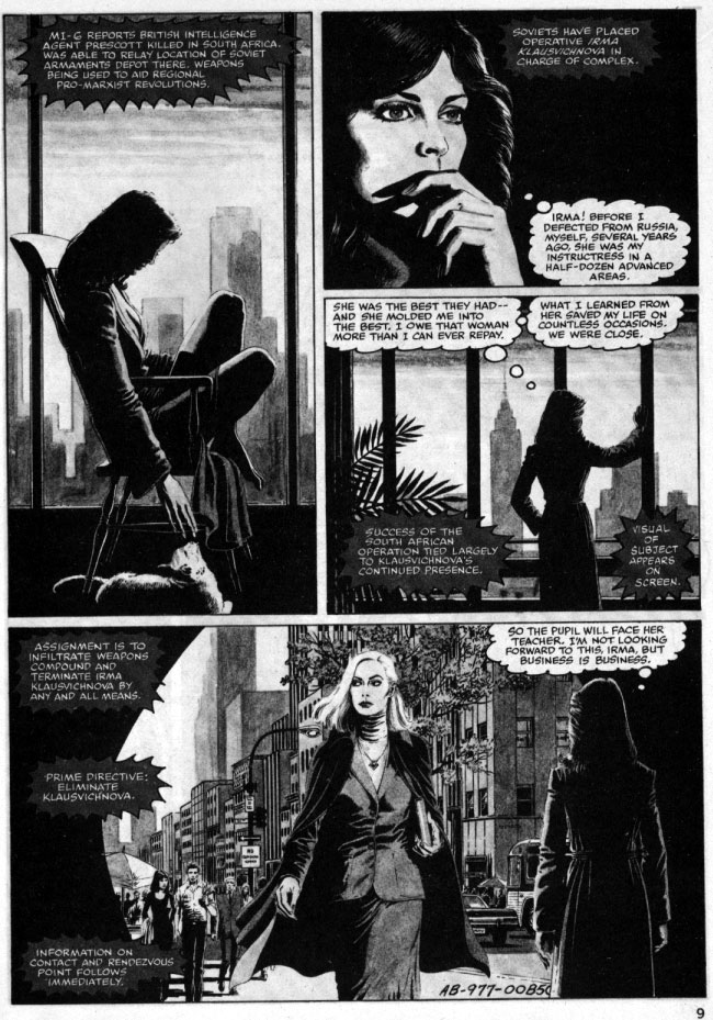 Macchio/Gulacy 1981 Black Widow story, Bizarre Adventures #25, page 6