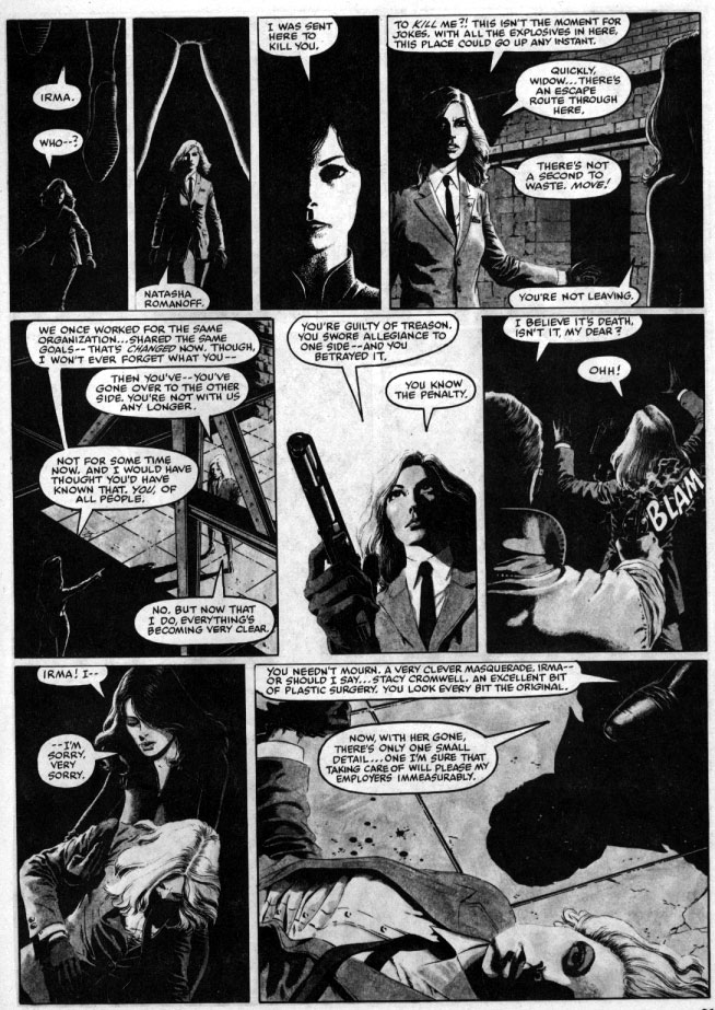 Macchio/Gulacy 1981 Black Widow story, Bizarre Adventures #25, page 18