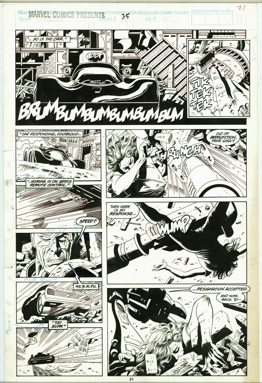 Marvel Comics Presents, issue #35, page 21, black & white